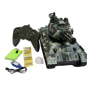 اسباب بازی تانک کنترلی شارژی دودزا و تیر پرتاب کن تیر ژله ای مدل Tank Remote Control_اسباب بازی ماشین کنترلی